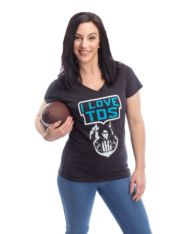 Panthers Football Team Women's V-neck Game Day T-Shirt
