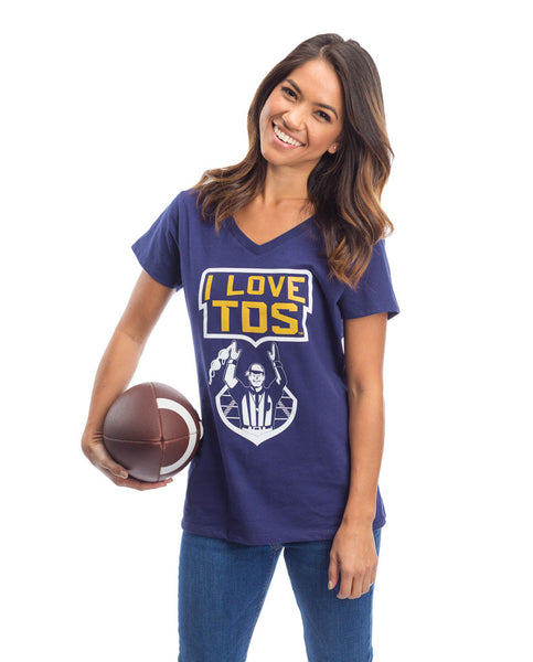 Chargers Football Team Women's V-neck Game Day T-Shirt – WOOF Sportswear