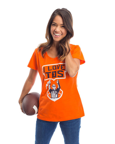 Broncos Football Team Women's V-neck Game Day T-Shirt