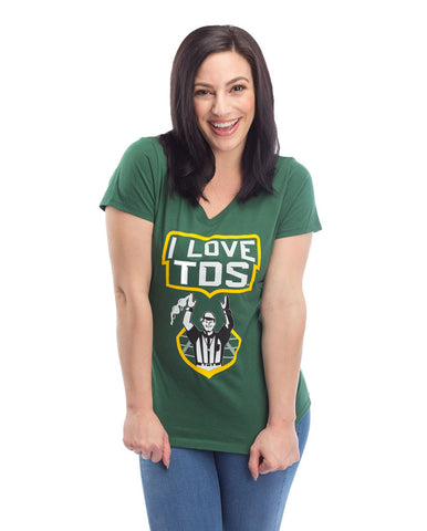 Packers Football Team Women's V-neck Game Day T-Shirt