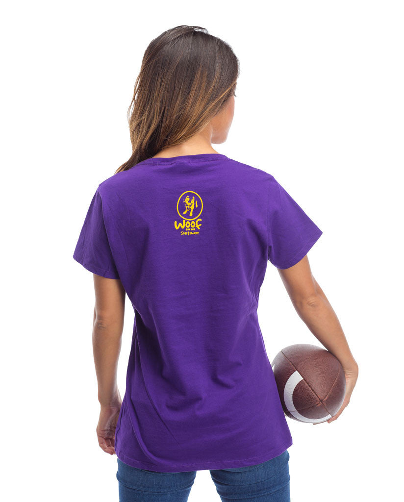 Vikings Football Team Women's V-neck Game Day T-Shirt