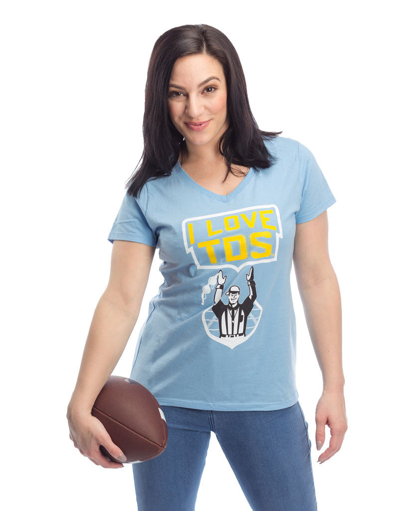 Chargers Football Team Women's V-neck Game Day T-Shirt – WOOF Sportswear